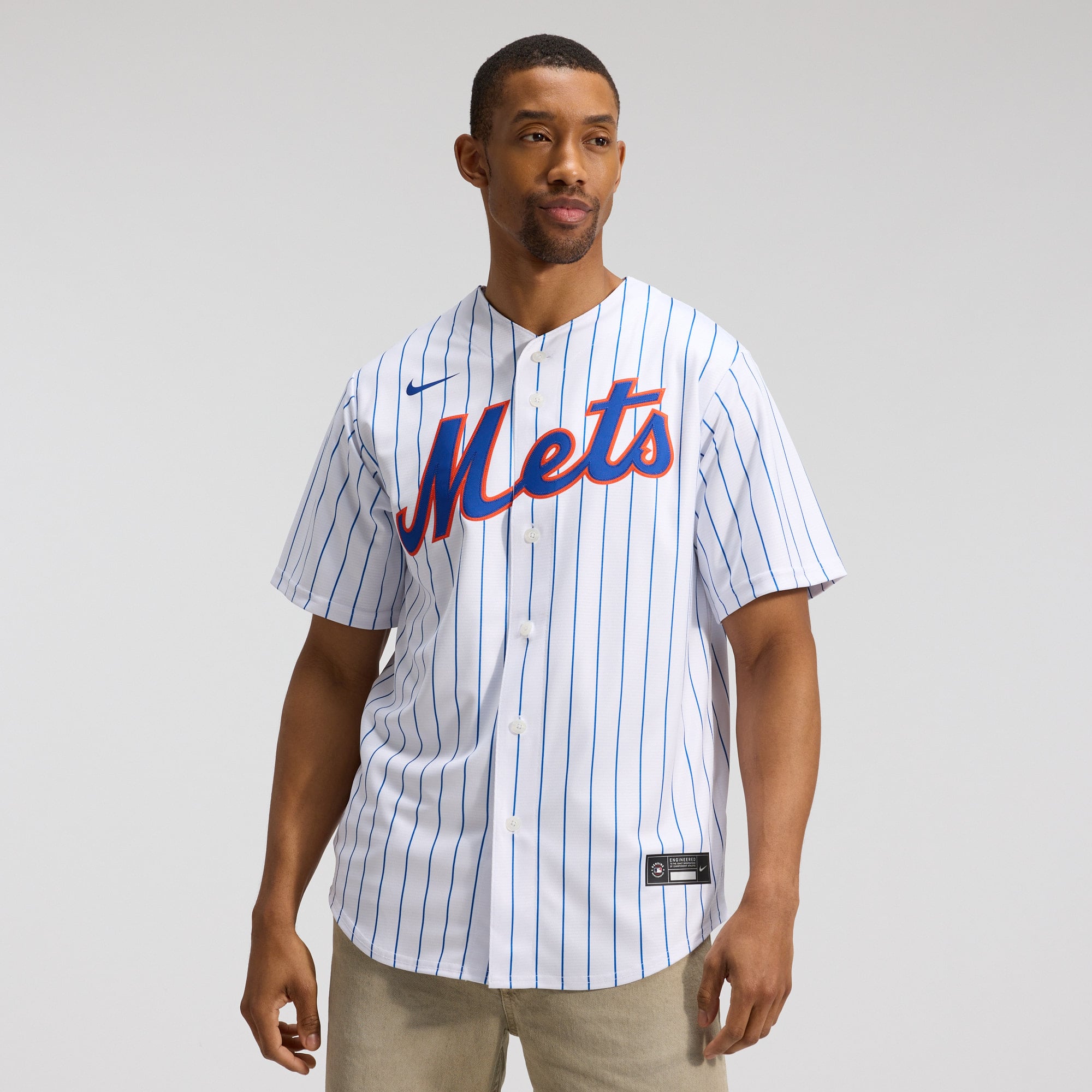 Men's New York Mets Nike White Home Replica Player Jersey - 3