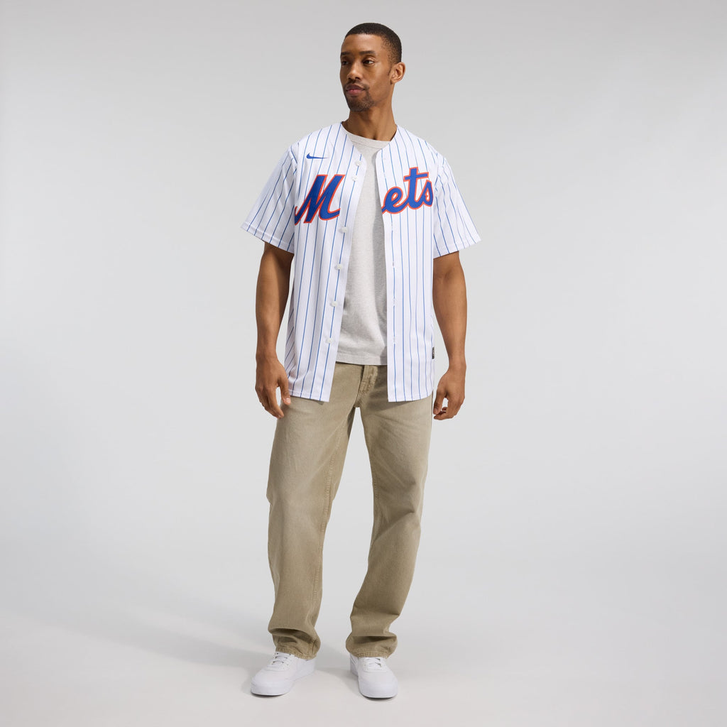 Men's New York Mets Nike White Home Replica Player Jersey - 5