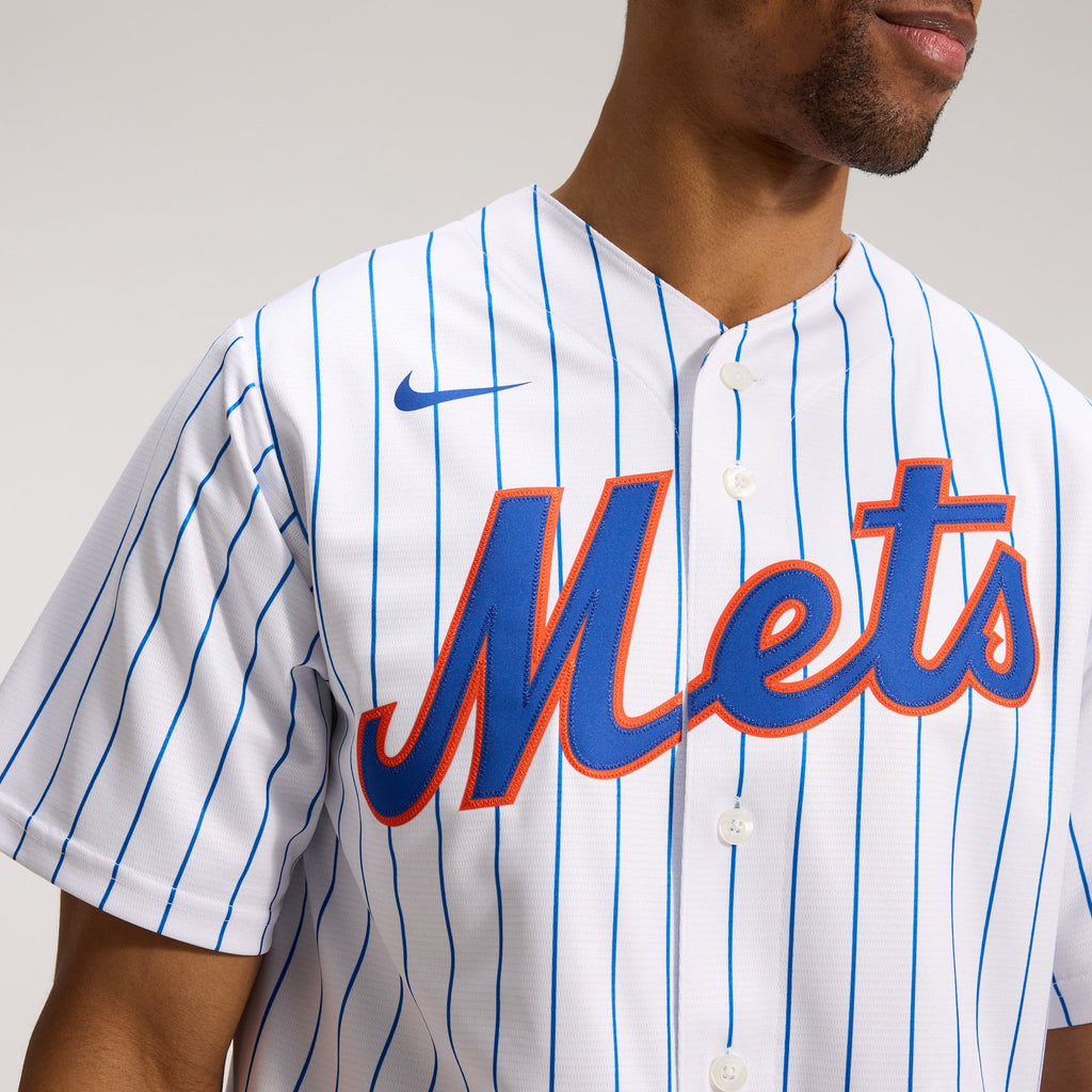 Men's New York Mets Nike White Home Replica Player Jersey - 10
