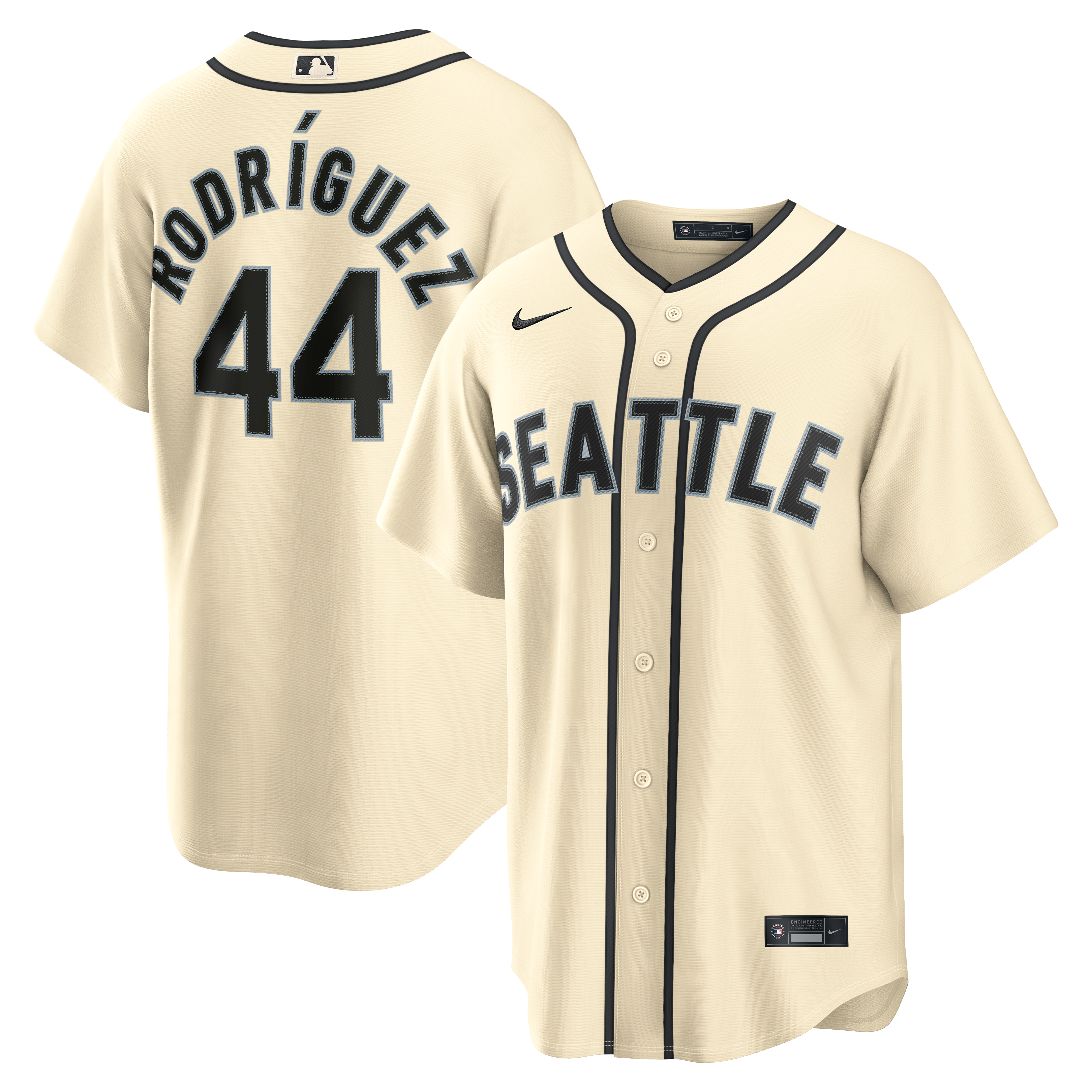 Men's Seattle Mariners Julio Rodríguez Nike Cream Alternate Replica Jersey - 2