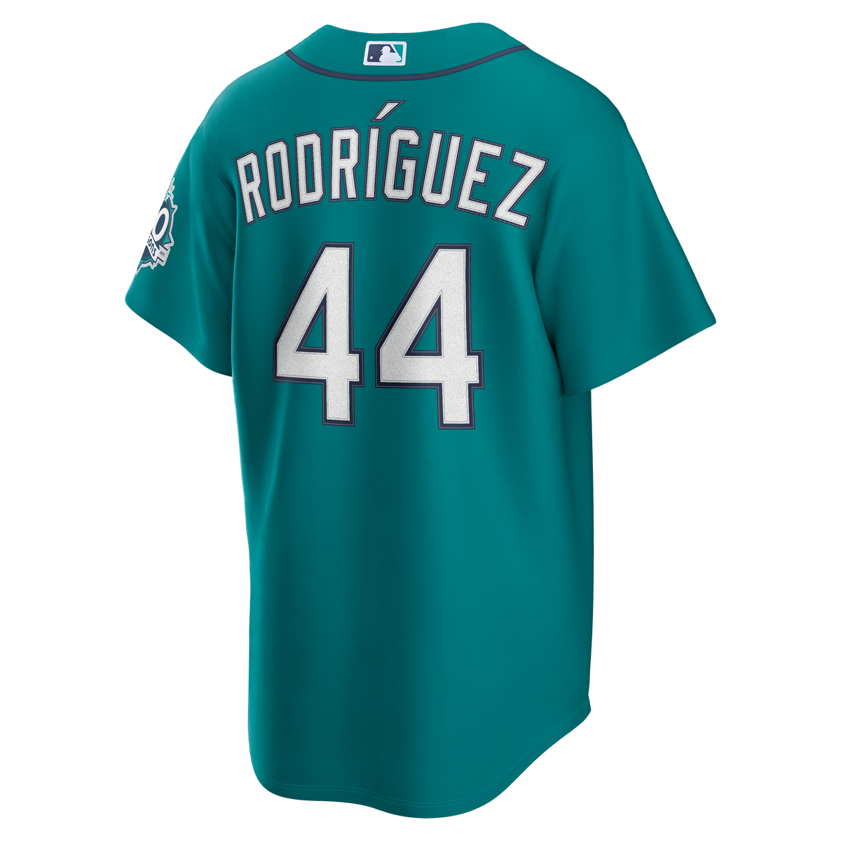 Men's Seattle Mariners Julio Rodríguez Nike Teal Alternate Stadium 50th Season Patch Jersey - 4