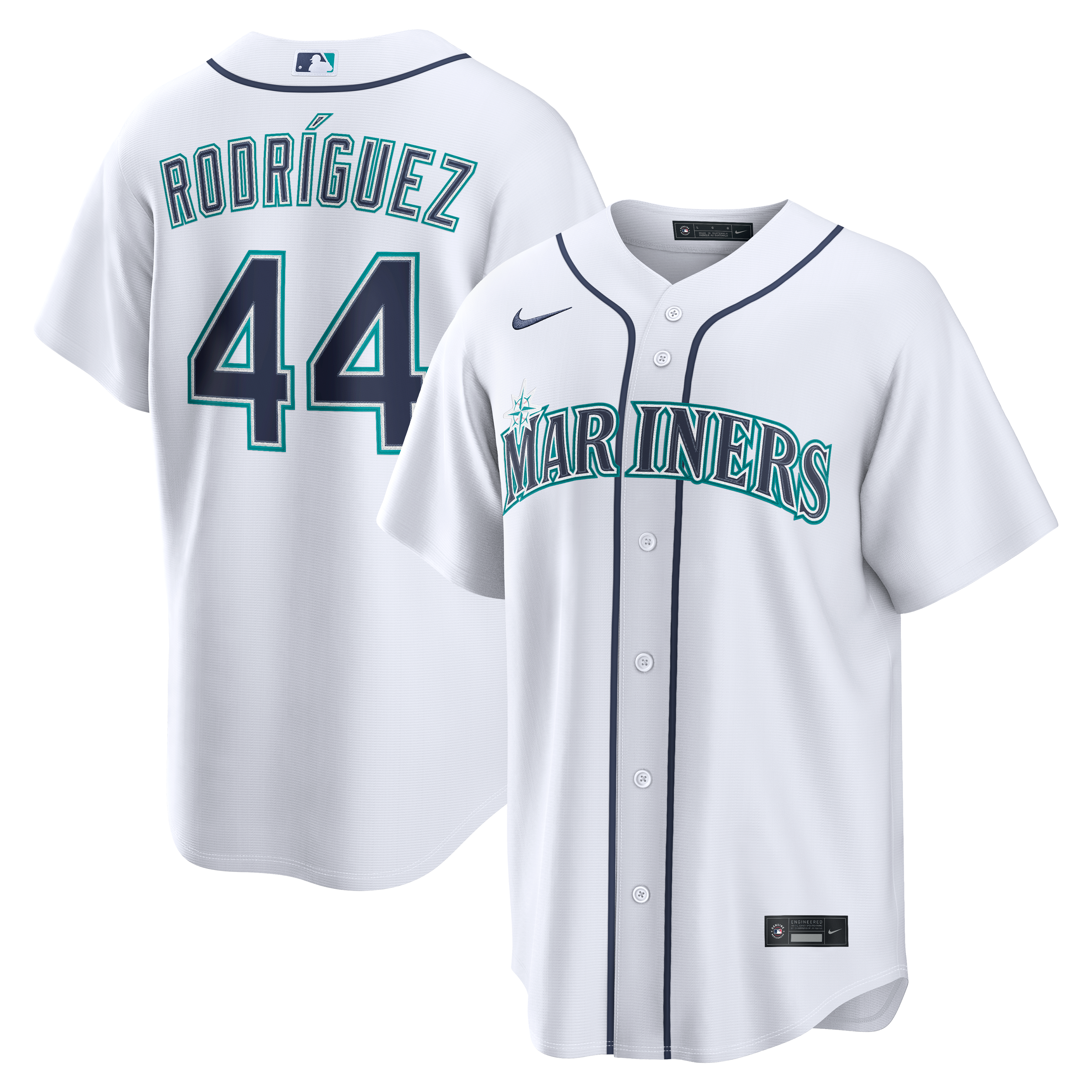 Men's Seattle Mariners Julio Rodríguez Nike White Home Replica Jersey - 2