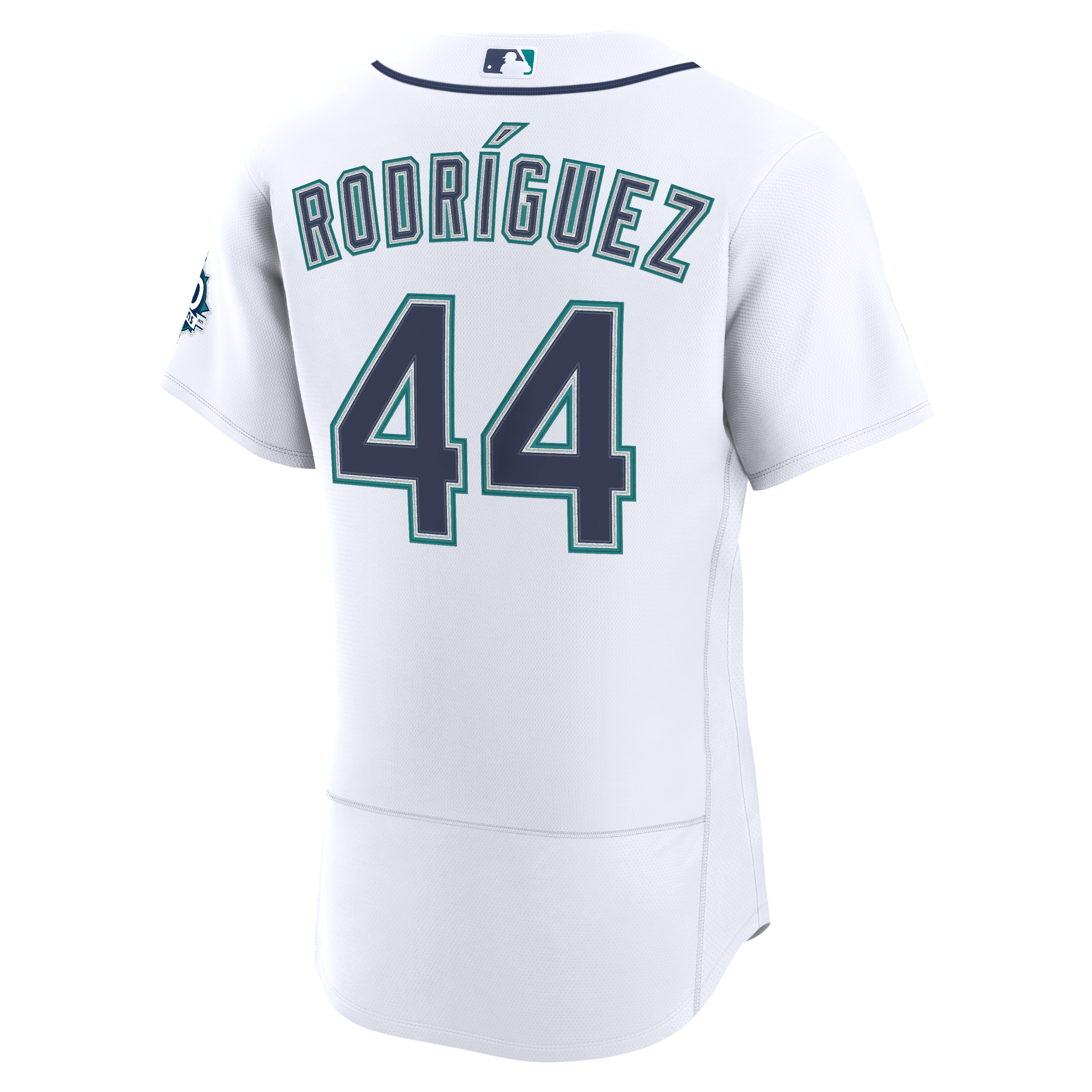 Men's Seattle Mariners Julio Rodriguez Nike White Home 50th Season Authentic Jersey - 4