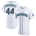 Men's Seattle Mariners Julio Rodriguez Nike White Home 50th Season Authentic Jersey