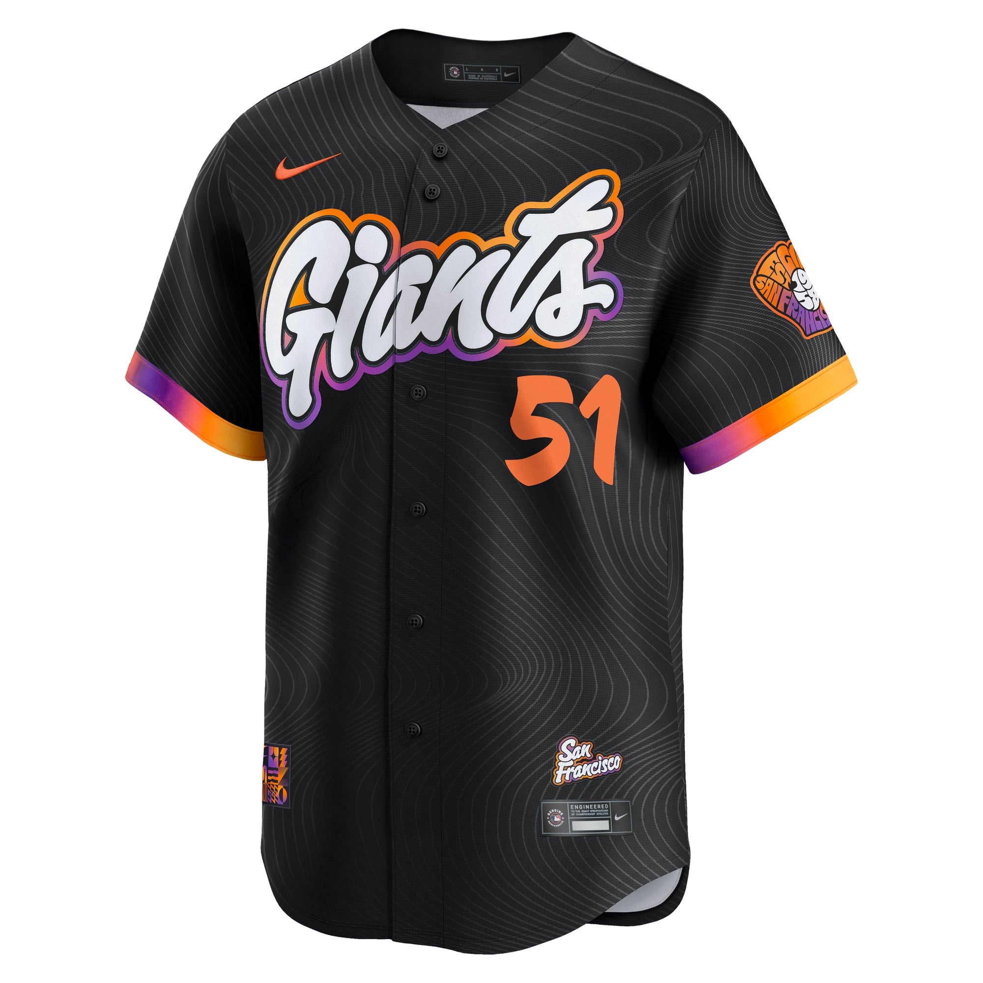 Men's San Francisco Giants Jung Hoo Lee Nike Black 2025 City Connect Limited Jersey - 3