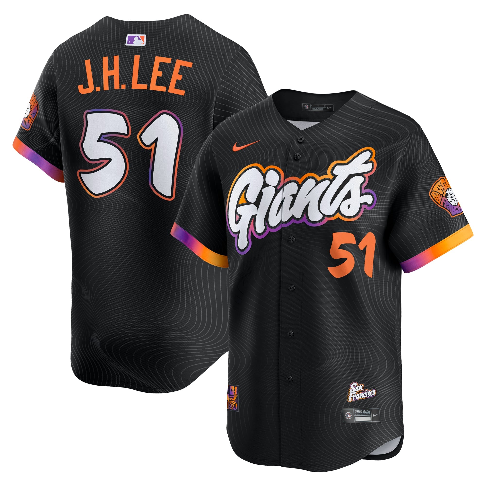Men's San Francisco Giants Jung Hoo Lee Nike Black 2025 City Connect Limited Jersey