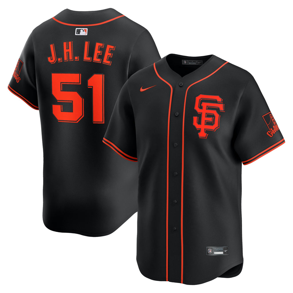 Men's San Francisco Giants Jung Hoo Lee Nike Black Alternate Limited Player Jersey - 2