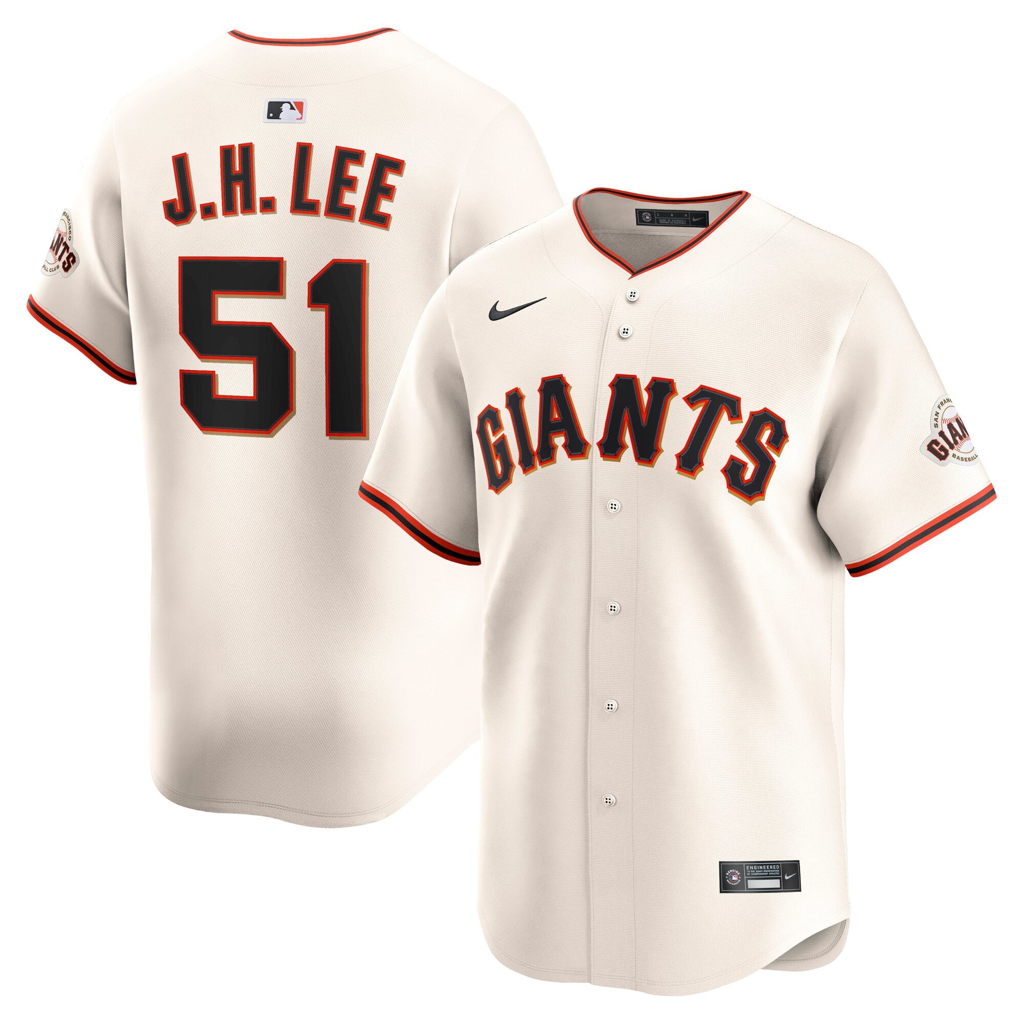Men's San Francisco Giants Jung Hoo Lee Nike Cream Home Limited Player Jersey - 2