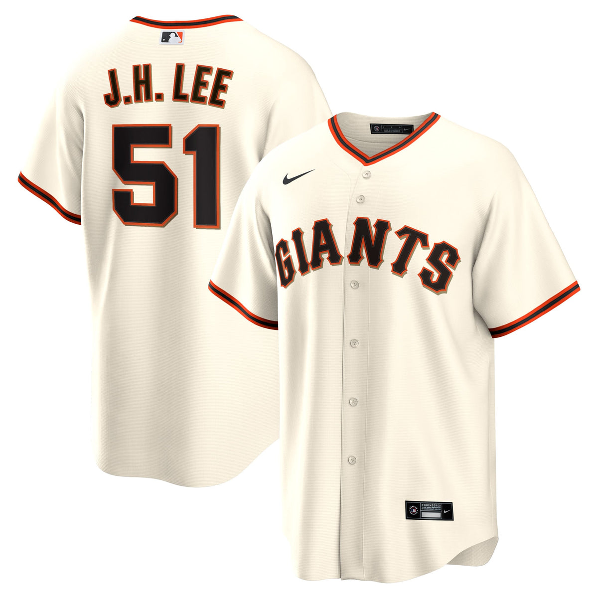 Men's San Francisco Giants Jung Hoo Lee Nike Cream Home Replica Player Jersey - 2