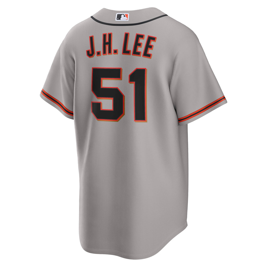 Men's San Francisco Giants Jung Hoo Lee Nike Gray Road Replica Jersey - 4