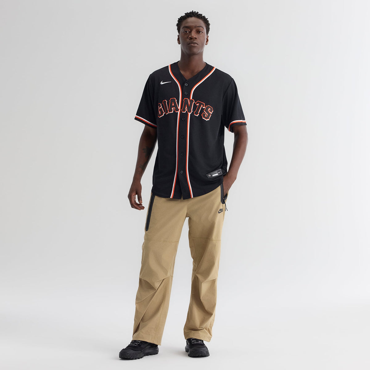 Men's San Francisco Giants Jung Hoo Lee Nike Fashion Replica Black Out Jersey - 5
