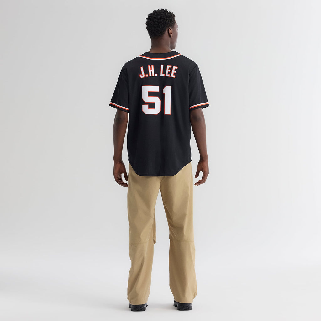 Men's San Francisco Giants Jung Hoo Lee Nike Fashion Replica Black Out Jersey - 6