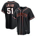 Men's San Francisco Giants Jung Hoo Lee Nike Fashion Replica Black Out Jersey