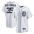 Men's Detroit Tigers Justin Verlander Nike White Home Replica Jersey