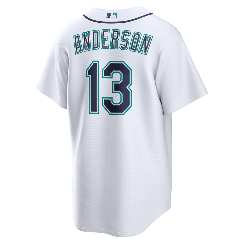Men's Seattle Mariners Kade Anderson Nike White Home Replica Jersey - 5