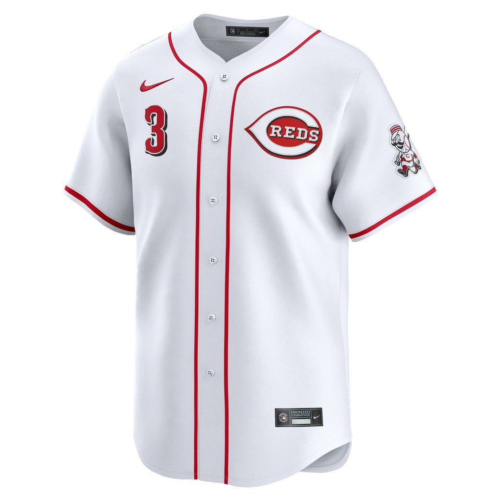 Men's Cincinnati Reds Ke'Bryan Hayes Nike White Home Limited Player Jersey - 3