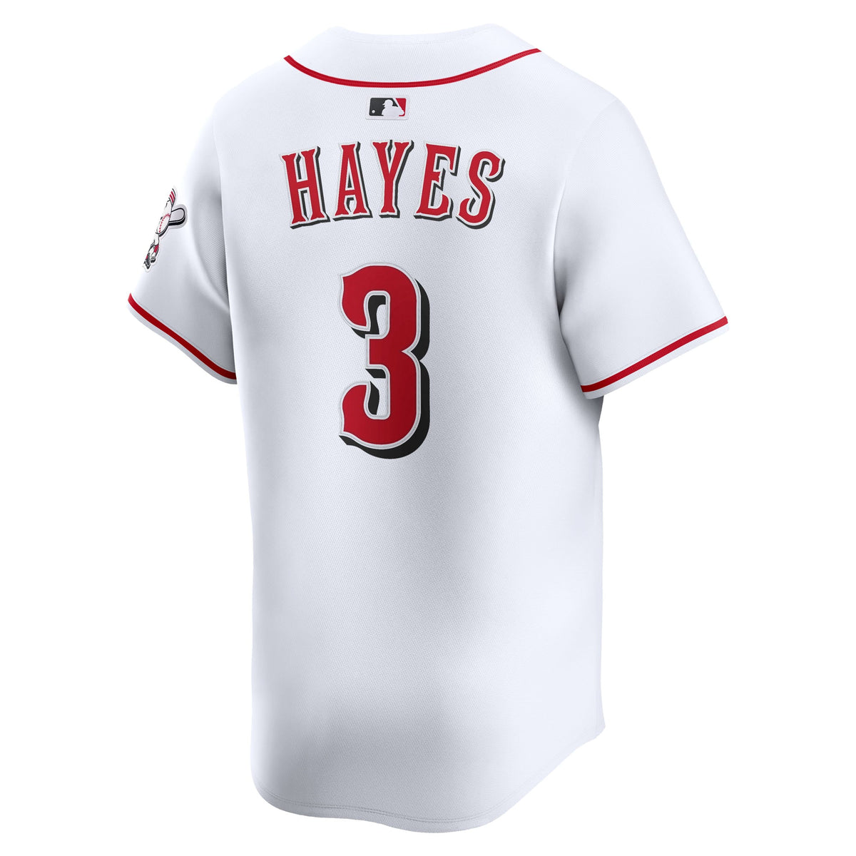 Men's Cincinnati Reds Ke'Bryan Hayes Nike White Home Limited Player Jersey - 4