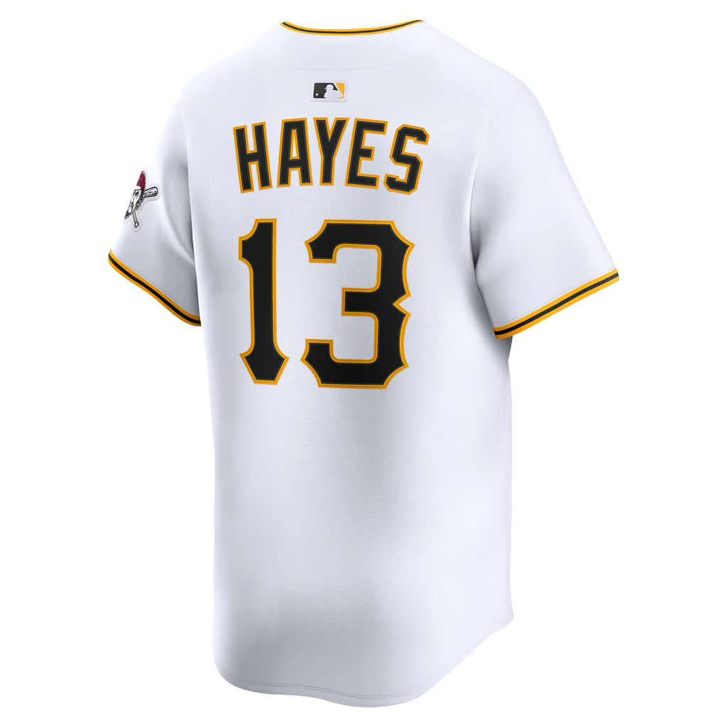 Men's Pittsburgh Pirates Ke'Bryan Hayes Nike White Home Limited Player Jersey - 4