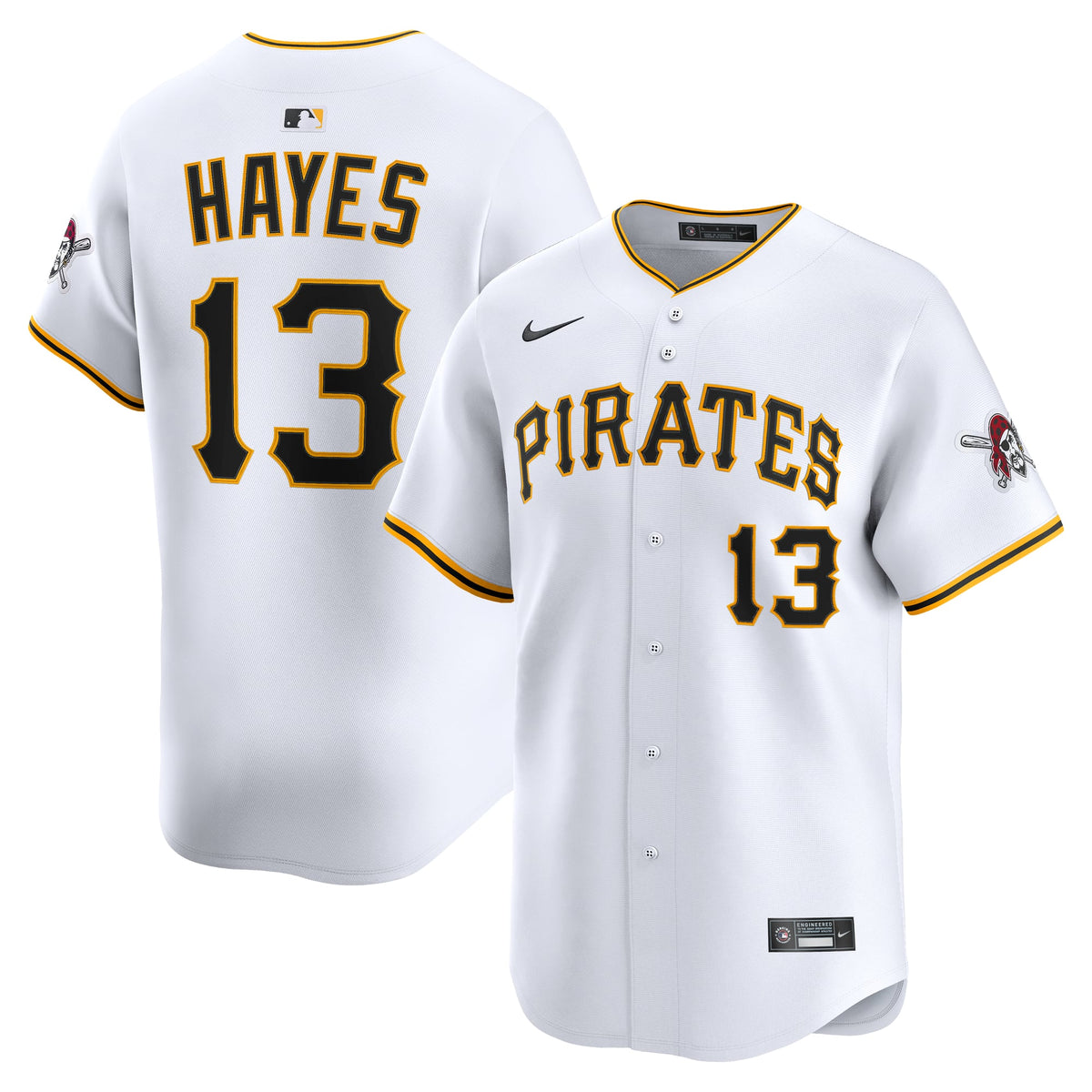 Men's Pittsburgh Pirates Ke'Bryan Hayes Nike White Home Limited Player Jersey