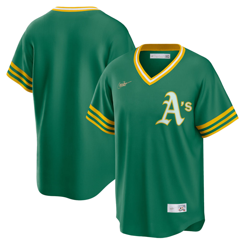 Men's Athletics Nike Kelly Green Road Cooperstown Collection Team Jersey