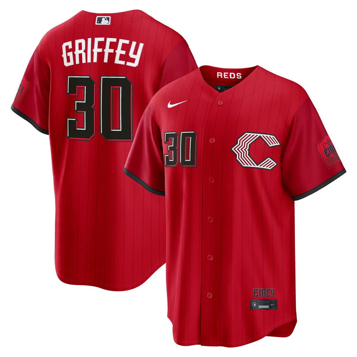 Men's Cincinnati Reds Ken Griffey Jr. Nike Red 2026 City Connect Stadium Jersey