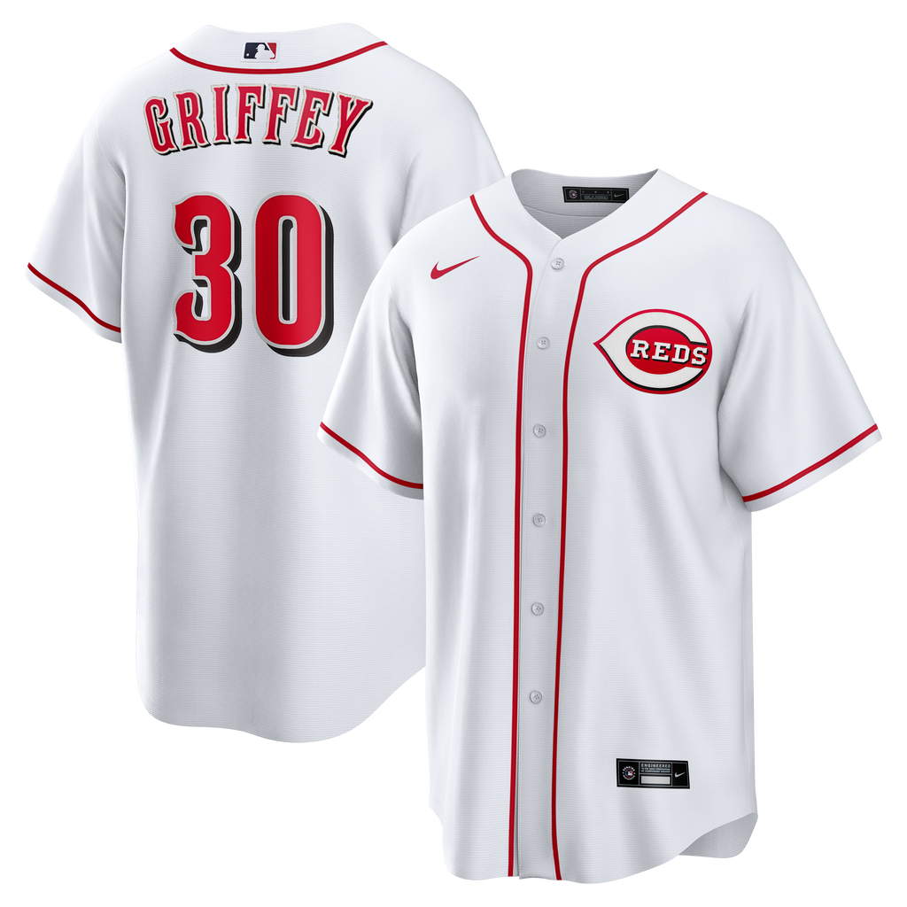 Men's Cincinnati Reds Ken Griffey Jr. Nike White Home Retired Player Replica Jersey