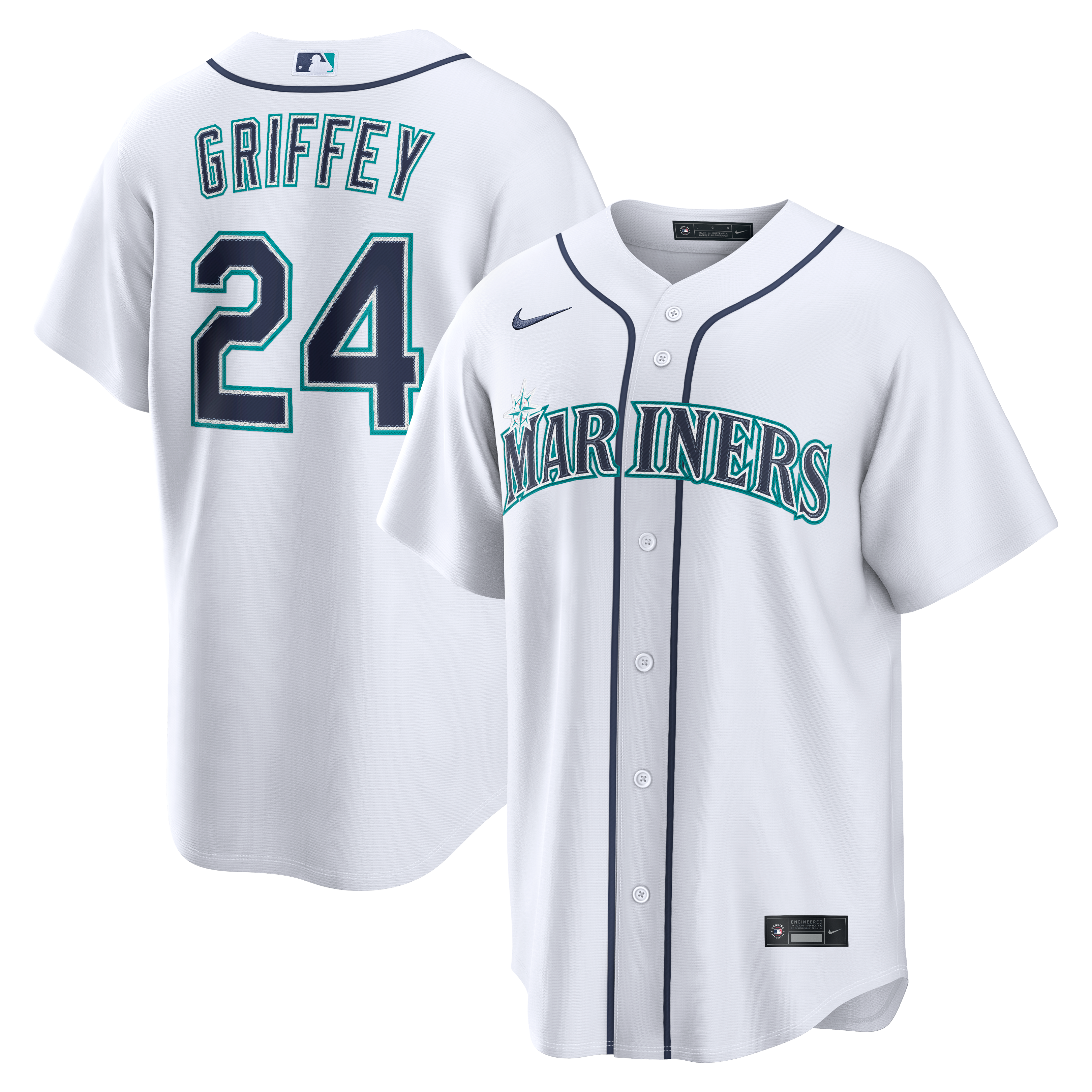 Men's Seattle Mariners Ken Griffey Jr. Nike White Home Replica Jersey
