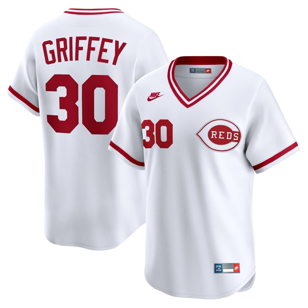 Men's Cincinnati Reds Ken Griffey Nike White Throwback Cooperstown Collection Limited Jersey - 2