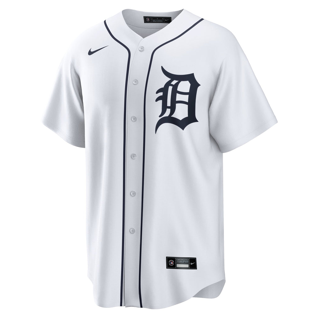 Men's Detroit Tigers Kerry Carpenter Nike White Home Replica Jersey - 3