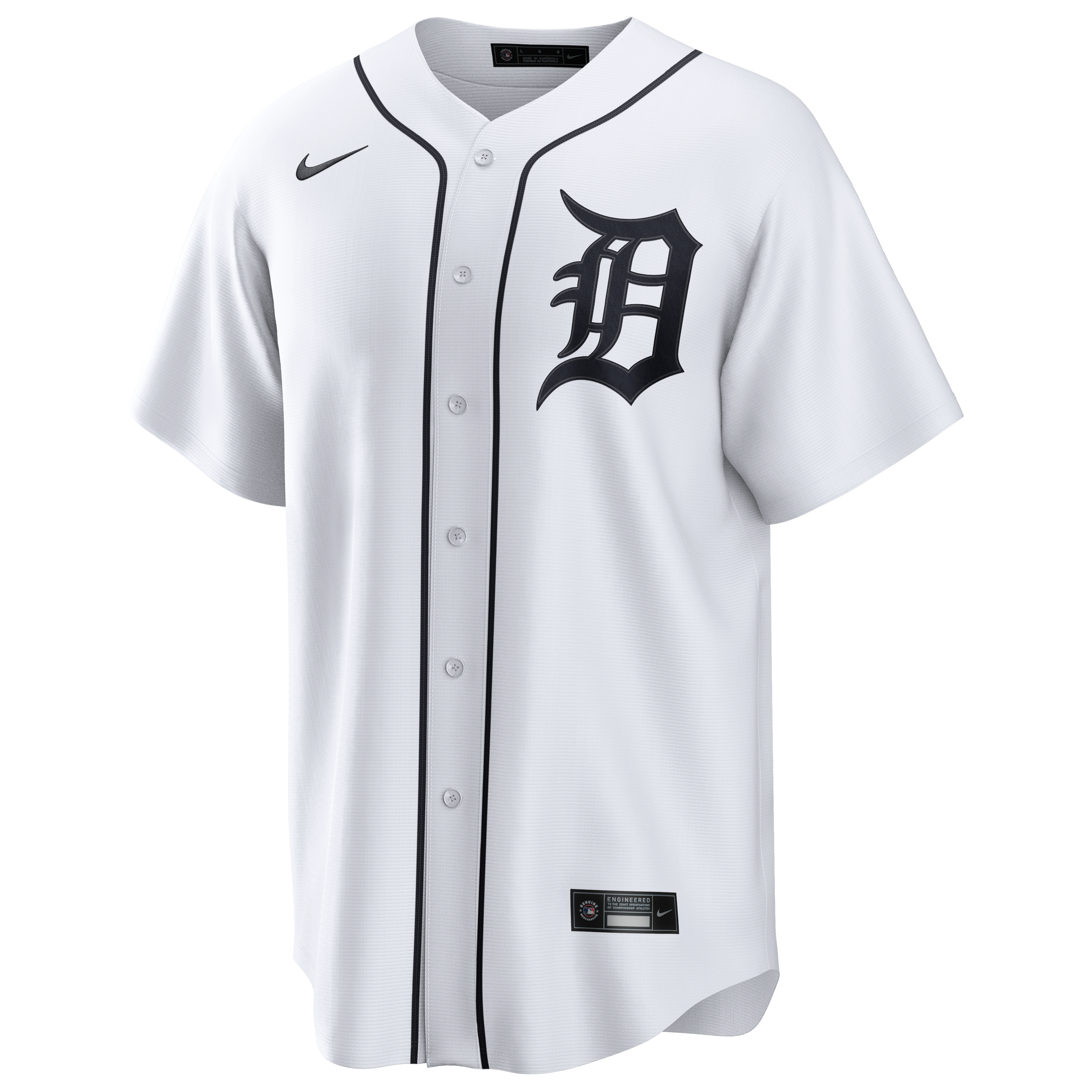 Men's Detroit Tigers Kerry Carpenter Nike White Home Replica Jersey - 3