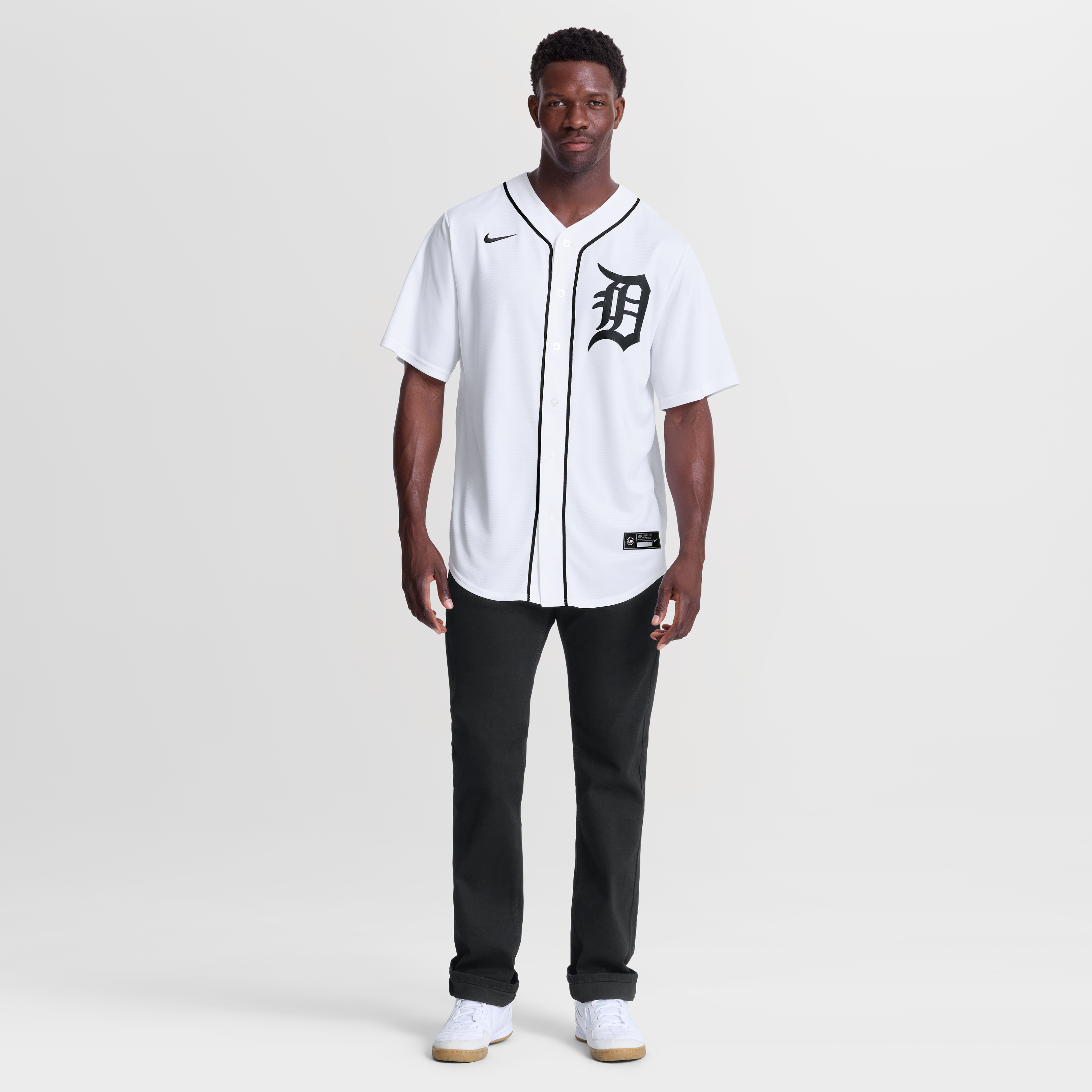 Men's Detroit Tigers Kerry Carpenter Nike White Home Replica Jersey - 5