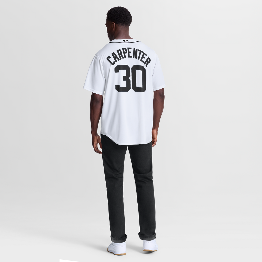 Men's Detroit Tigers Kerry Carpenter Nike White Home Replica Jersey - 6