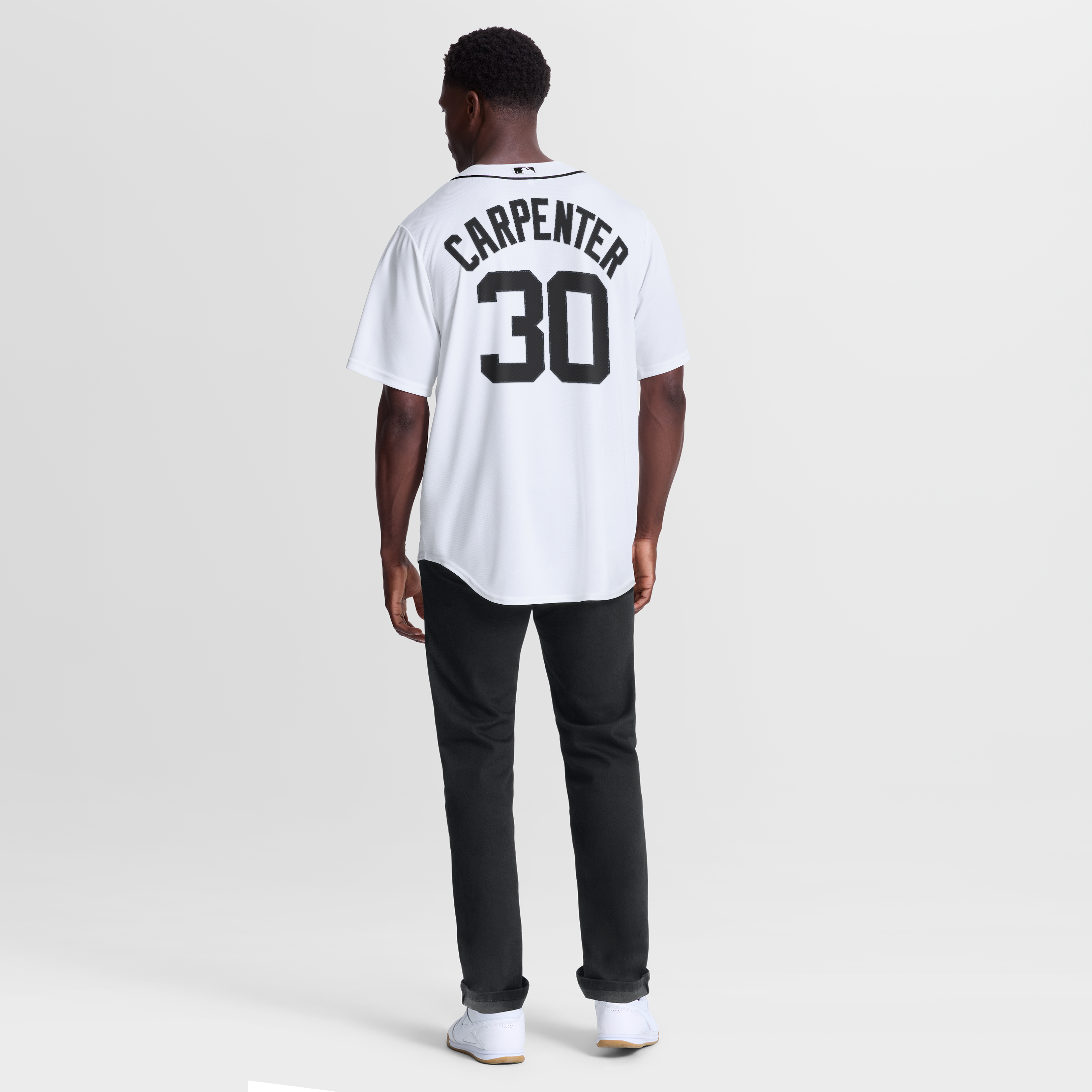 Men's Detroit Tigers Kerry Carpenter Nike White Home Replica Jersey - 6