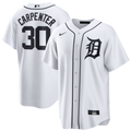 Men's Detroit Tigers Kerry Carpenter Nike White Home Replica Jersey