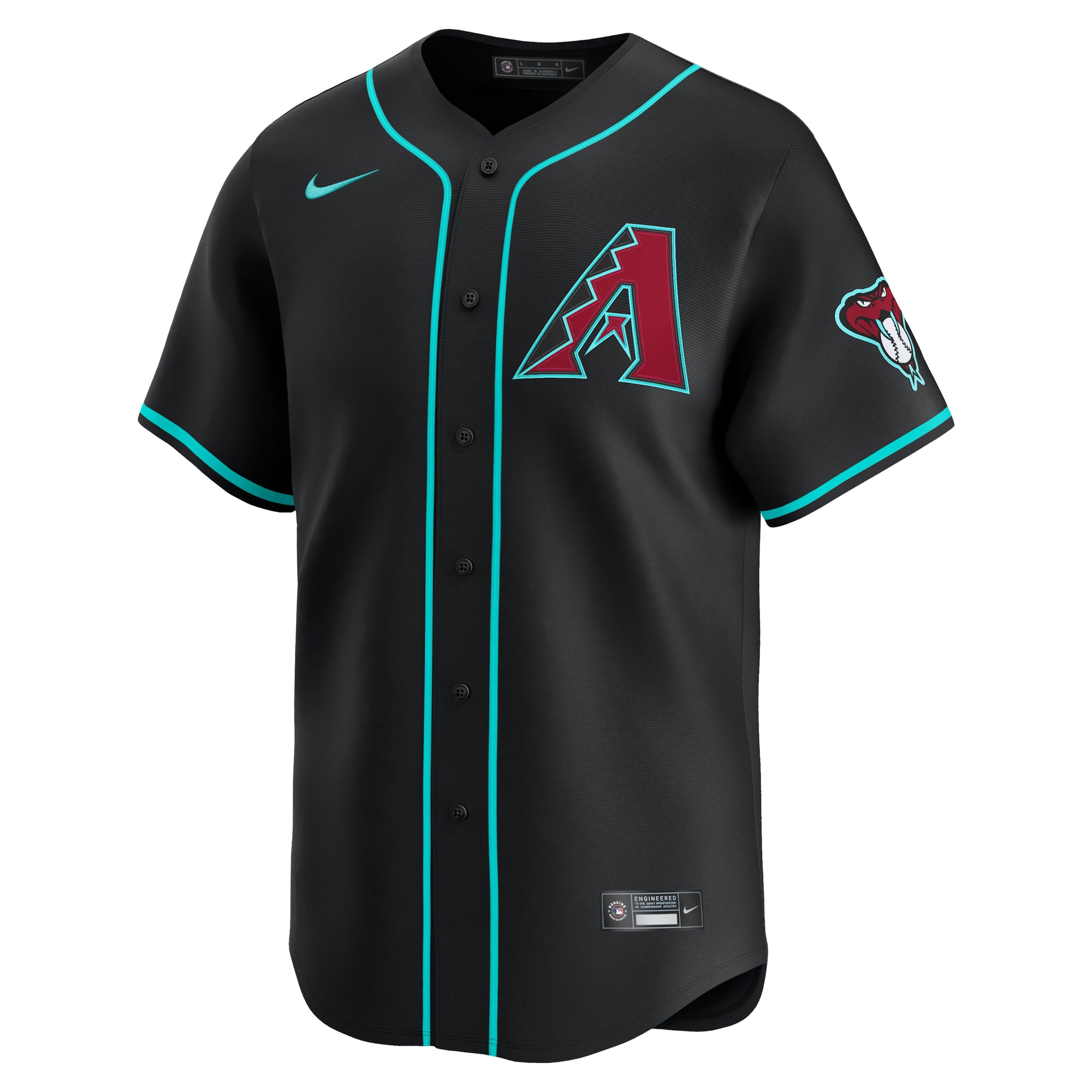 Men's Arizona Diamondbacks Ketel Marte Nike Black Alternate Limited Jersey - 3