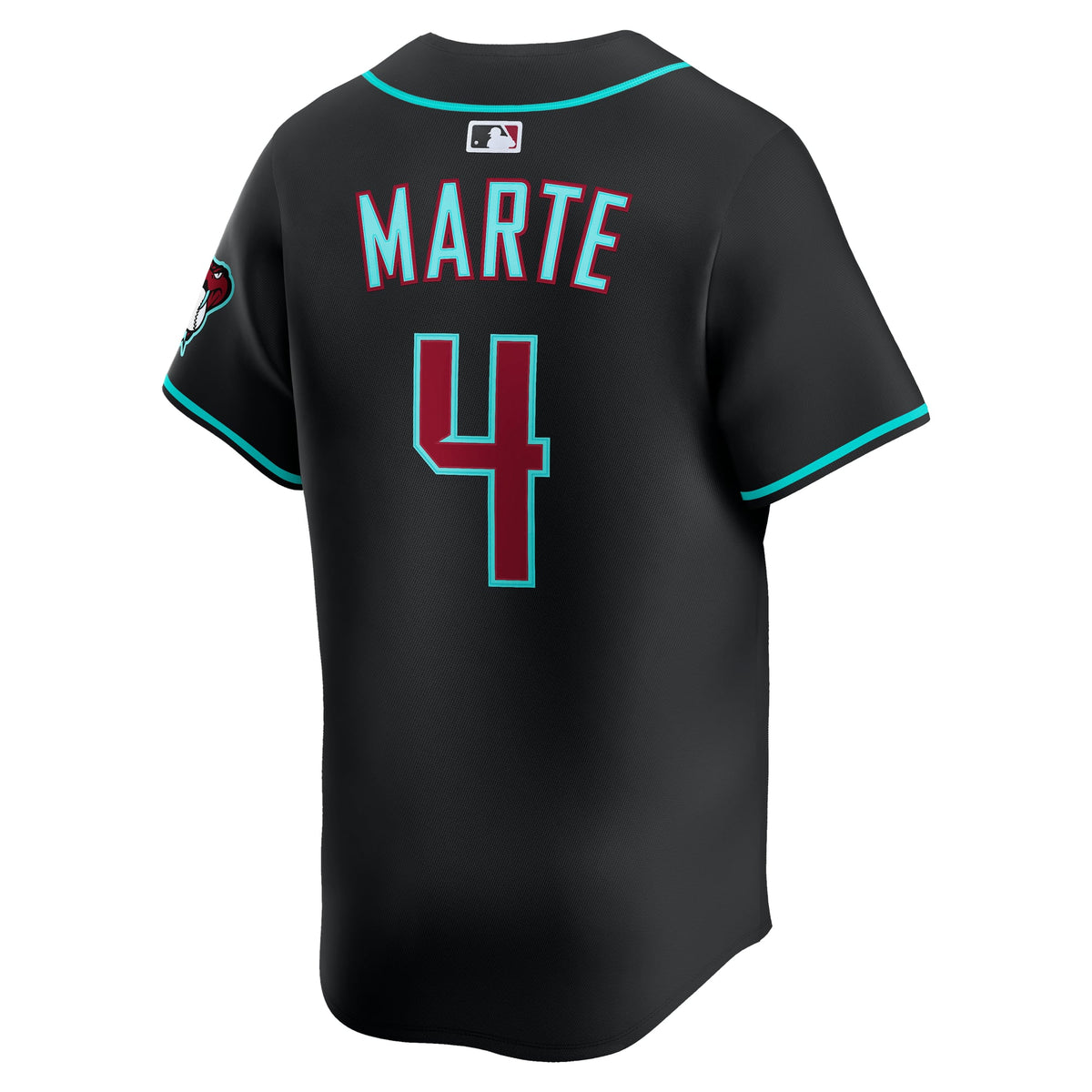 Men's Arizona Diamondbacks Ketel Marte Nike Black Alternate Limited Jersey - 4