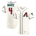 Men's Arizona Diamondbacks Ketel Marte Nike Cream Home Authentic Sponsor Patch Jersey