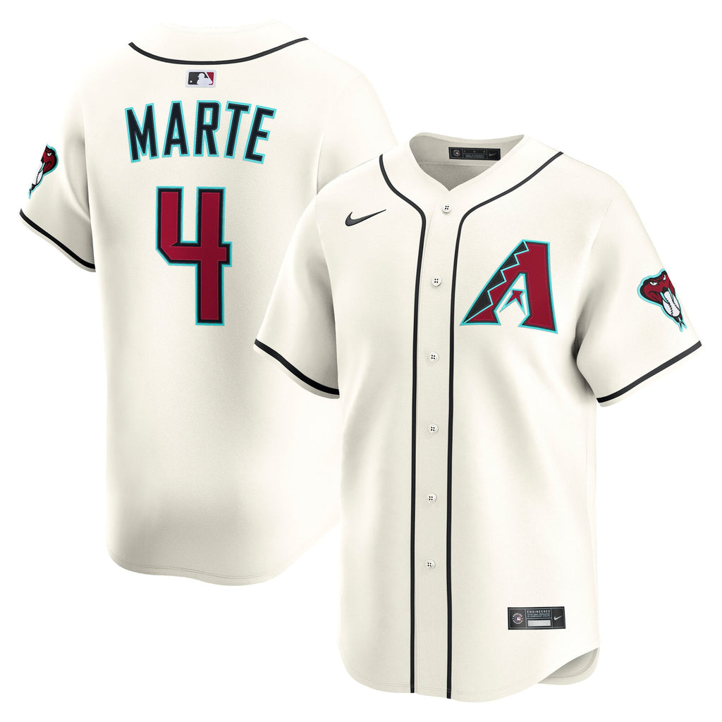Men's Arizona Diamondbacks Ketel Marte Nike Cream Home Limited Player Jersey - 2