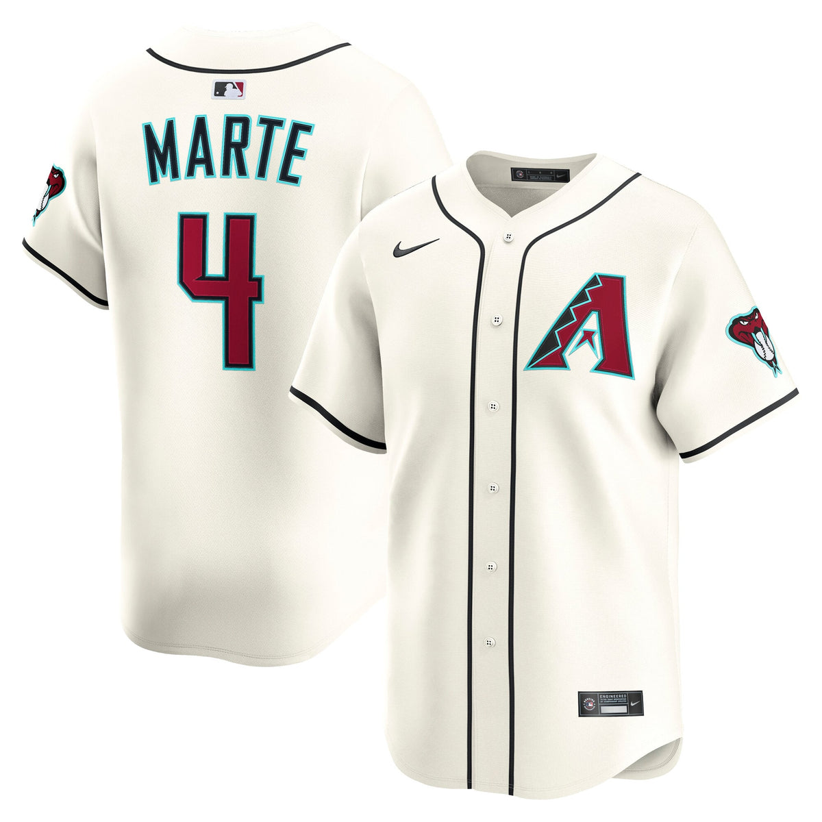 Men's Arizona Diamondbacks Ketel Marte Nike Cream Home Limited Player Jersey
