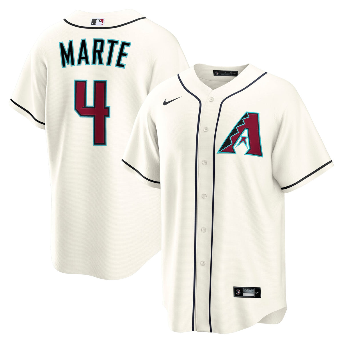 Men's Arizona Diamondbacks Ketel Marte Nike Cream Home Replica Jersey