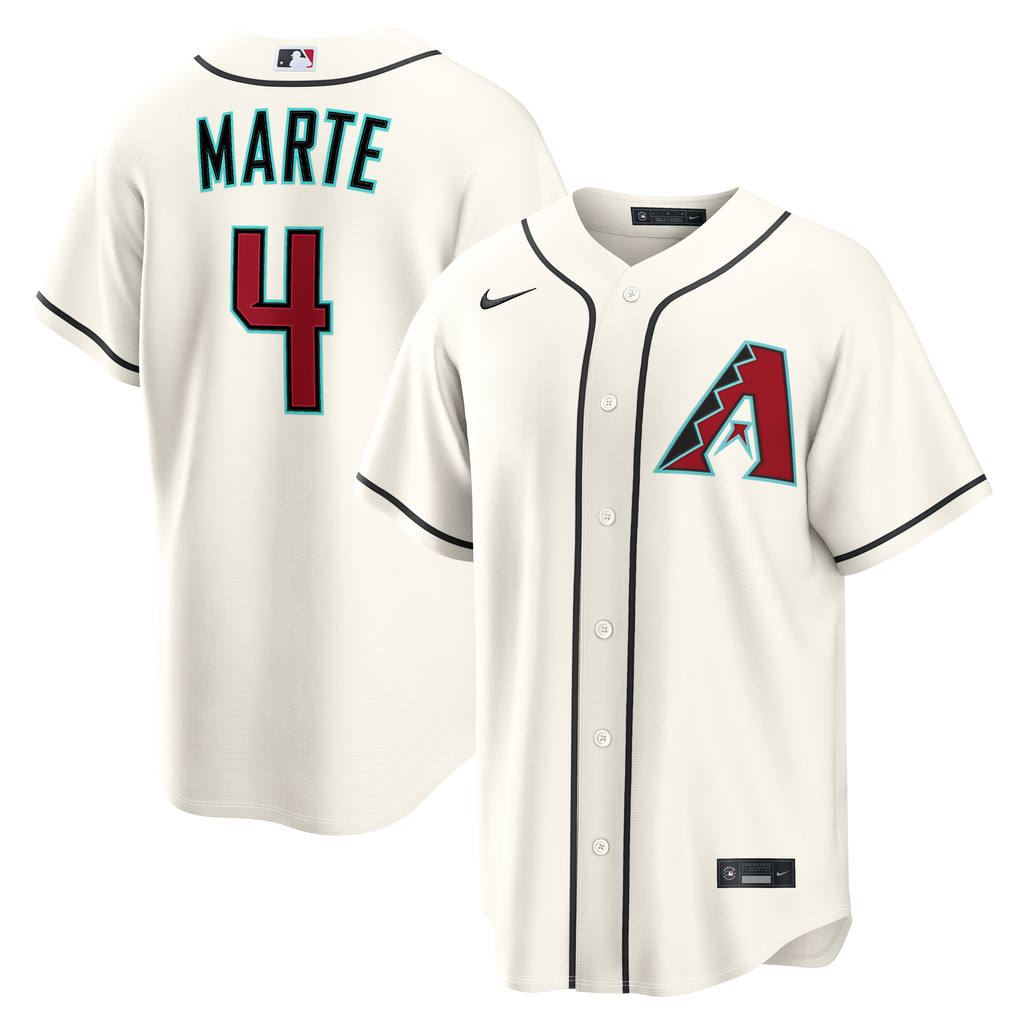 Men's Arizona Diamondbacks Ketel Marte Nike Cream Home Replica Jersey - 2