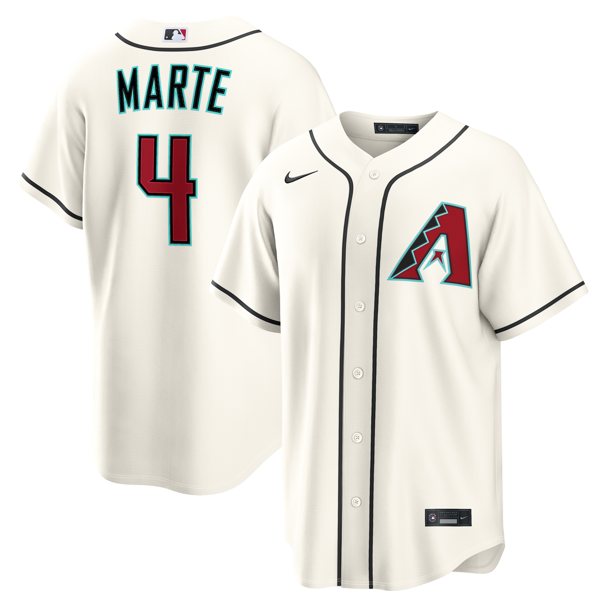 Men's Arizona Diamondbacks Ketel Marte Nike Cream Home Replica Jersey - 2