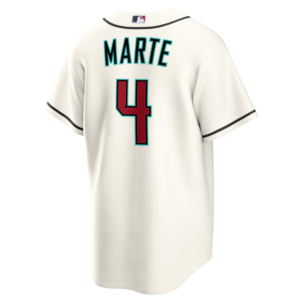 Men's Arizona Diamondbacks Ketel Marte Nike Cream Home Replica Jersey - 4