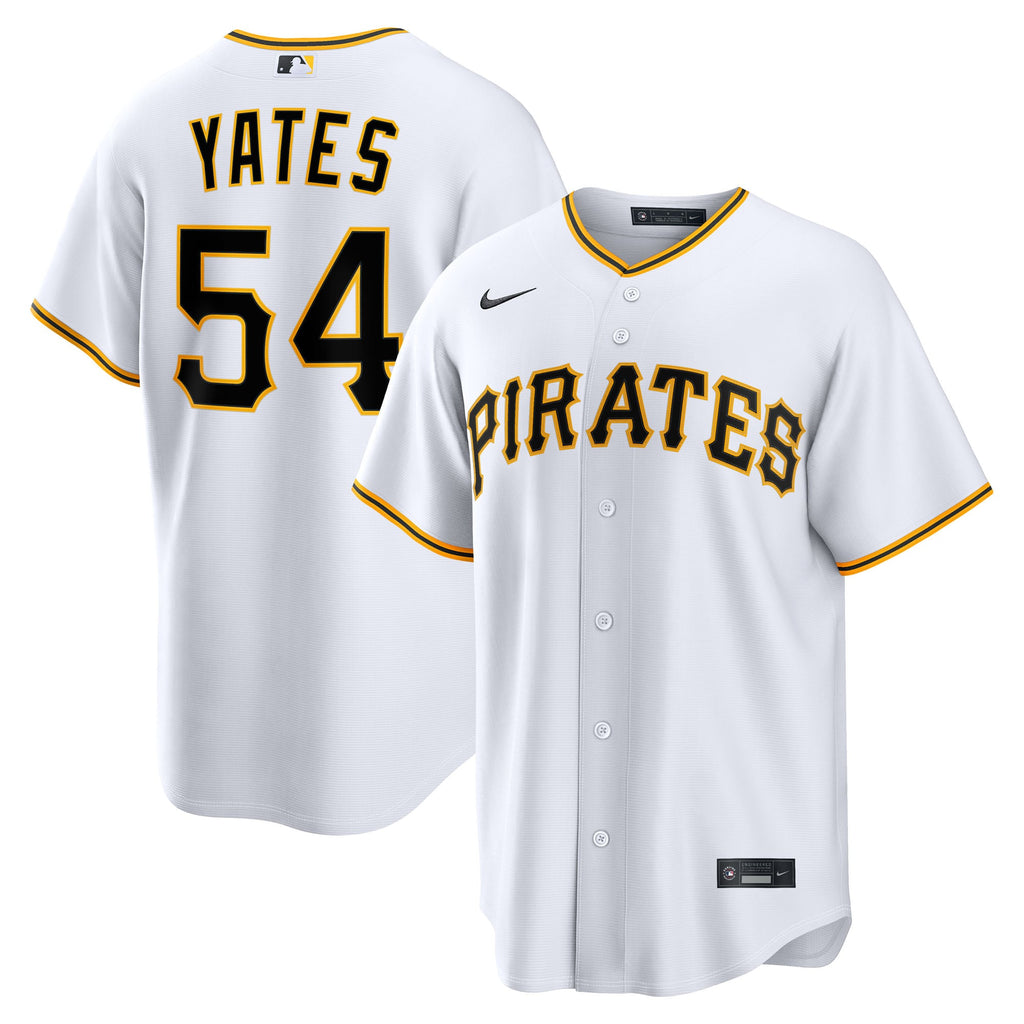 Men's Pittsburgh Pirates Kirby Yates Nike White Home Replica Jersey - 2
