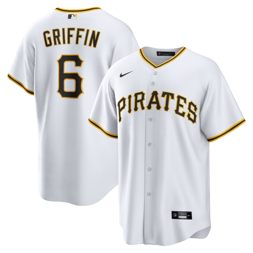 Men's Pittsburgh Pirates Konnor Griffin Nike White Home Replica Jersey - 2