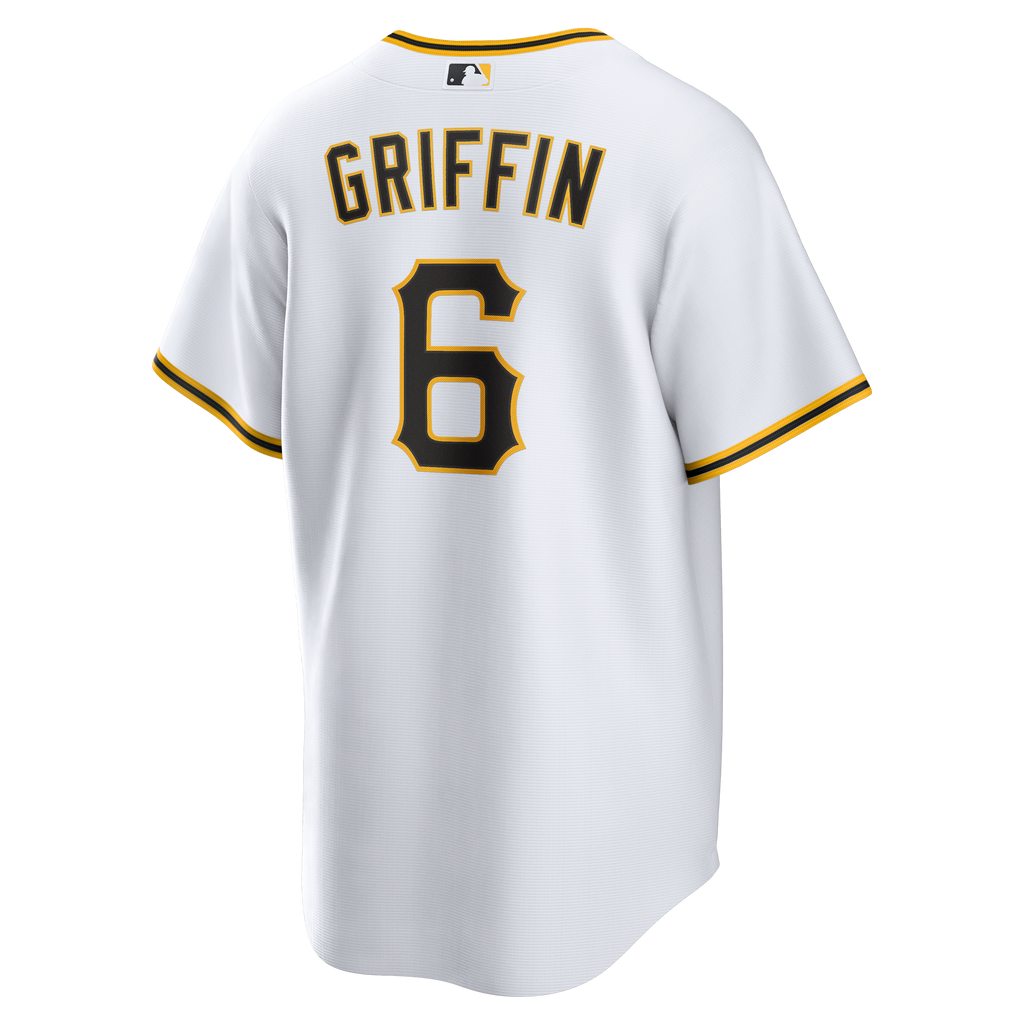 Men's Pittsburgh Pirates Konnor Griffin Nike White Home Replica Jersey - 4