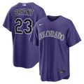 Men's Colorado Rockies Kris Bryant Nike Purple Alternate Replica Jersey