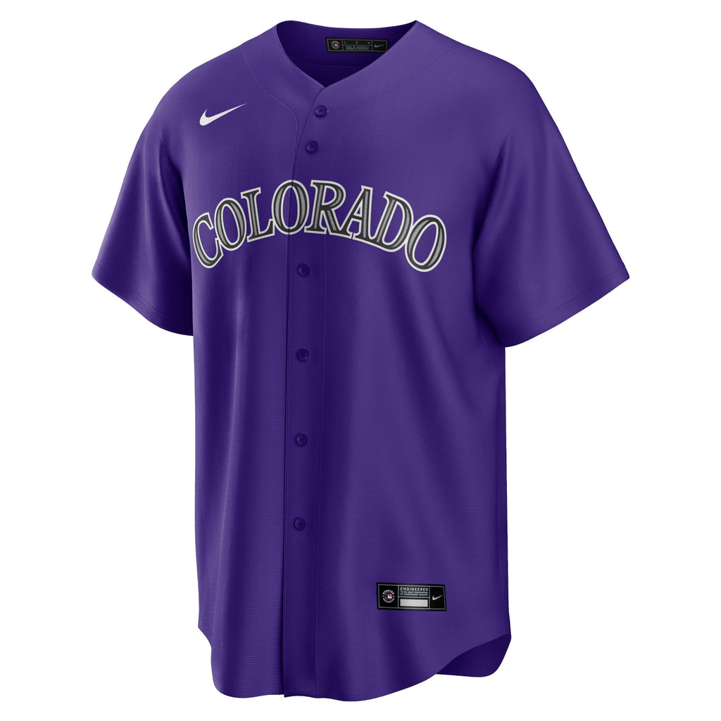 Men's Colorado Rockies Kris Bryant Nike Purple Alternate Replica Player Jersey - 3