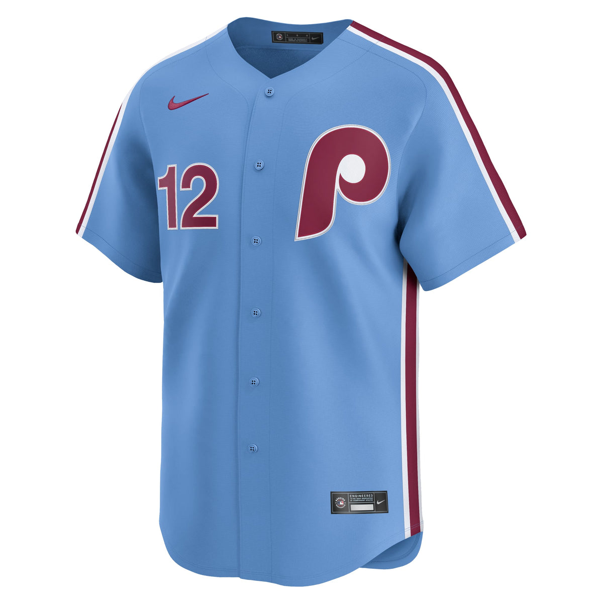 Men's Philadelphia Phillies Kyle Schwarber Nike Light Blue Alternate Limited Jersey - 3