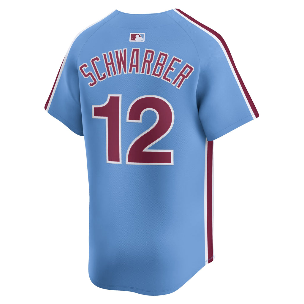 Men's Philadelphia Phillies Kyle Schwarber Nike Light Blue Alternate Limited Jersey - 4